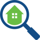 Magnifying Glass Over House Icon
