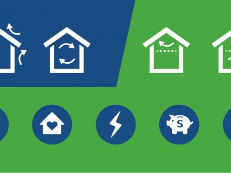 air sealing and insulation infographic header